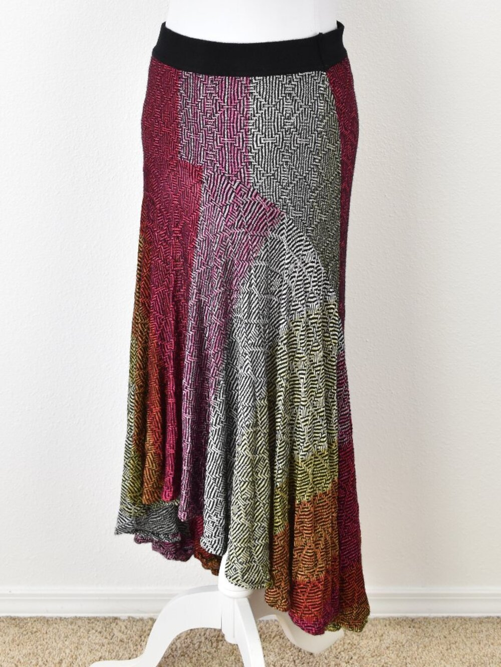Anthropologie Cecilia Prado Abstract Midi High Low Skirt - M - Picture 3 of 9